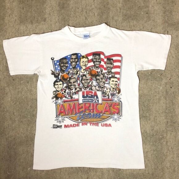 Vintage Iconic “Dream Team” 1992 USA Basketball T-Shirt | 2-sided | Small - Picture 1 of 8